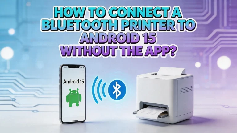 How to Connect a Bluetooth Printer to Android 15 Without the App?