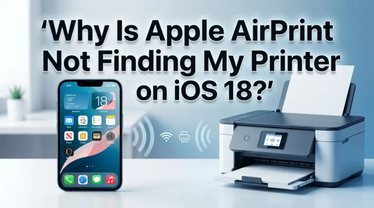 Why Is Apple AirPrint Not Finding My Printer on iOS 18?