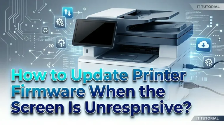 How to Update Printer Firmware When the Screen Is Unresponsive?