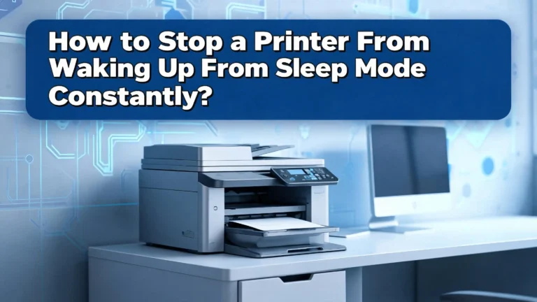 How to Stop a Printer From Waking Up From Sleep Mode Constantly?