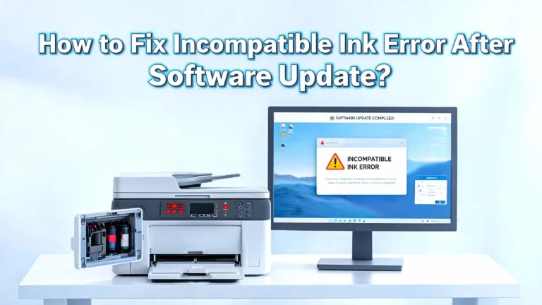 How to Fix Incompatible Ink Error After a Software Update?