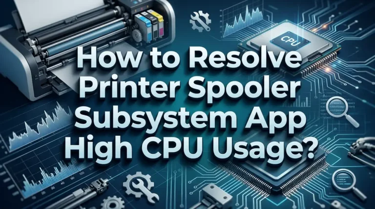 How to Fix Printer Spooler Subsystem App High CPU Usage?