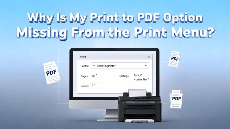 Why Is My Print to PDF Option Missing From the Print Menu?