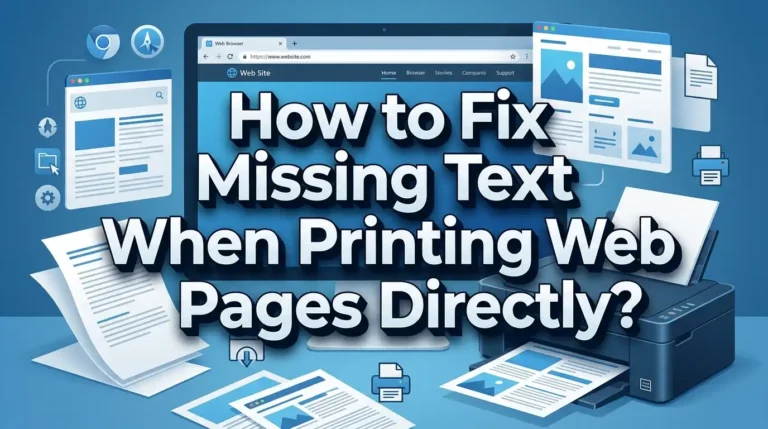 How to Fix Missing Text When Printing Web Pages Directly?