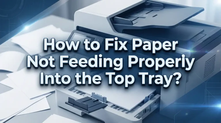 How to Fix Paper Not Feeding Properly Into the Top Tray?