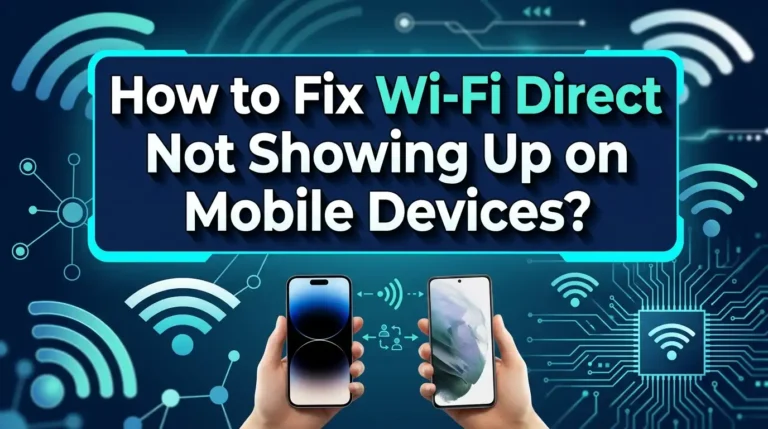 How to Fix Wi-Fi Direct Not Showing Up on Mobile Devices?