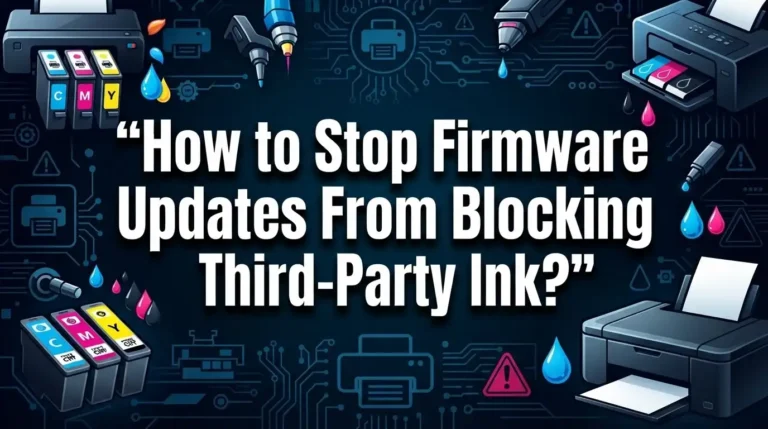 How to Stop Firmware Updates From Blocking Third-Party Ink?