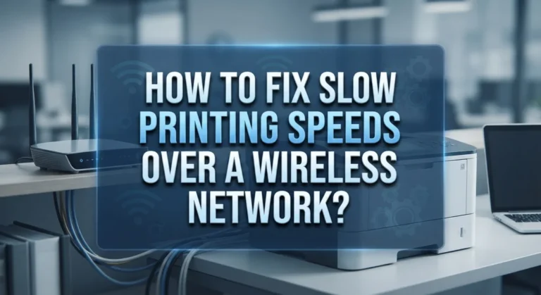 How to Fix Slow Printing Speeds Over a Wireless Network?
