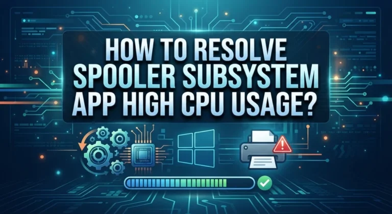 How to Resolve Spooler SubSystem App High CPU Usage?