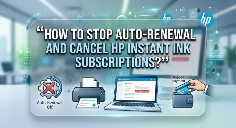 How to Stop Auto-Renewal and Cancel HP Instant Ink Subscriptions?