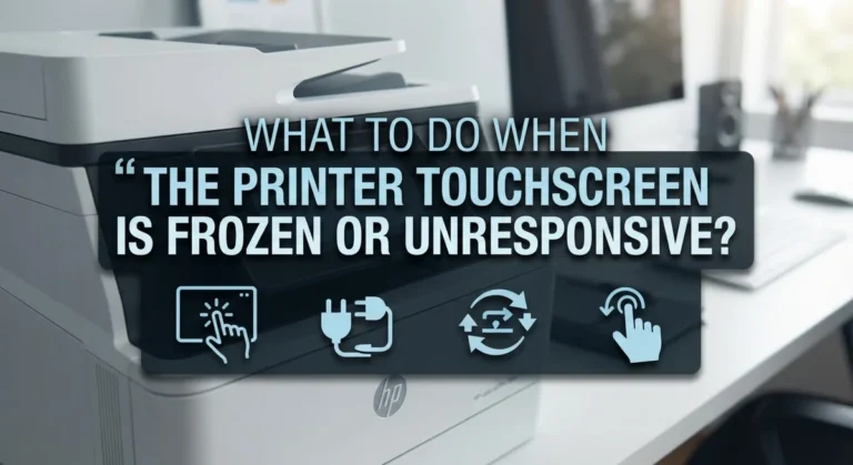 What to Do When the Printer Touchscreen Is Frozen or Unresponsive?